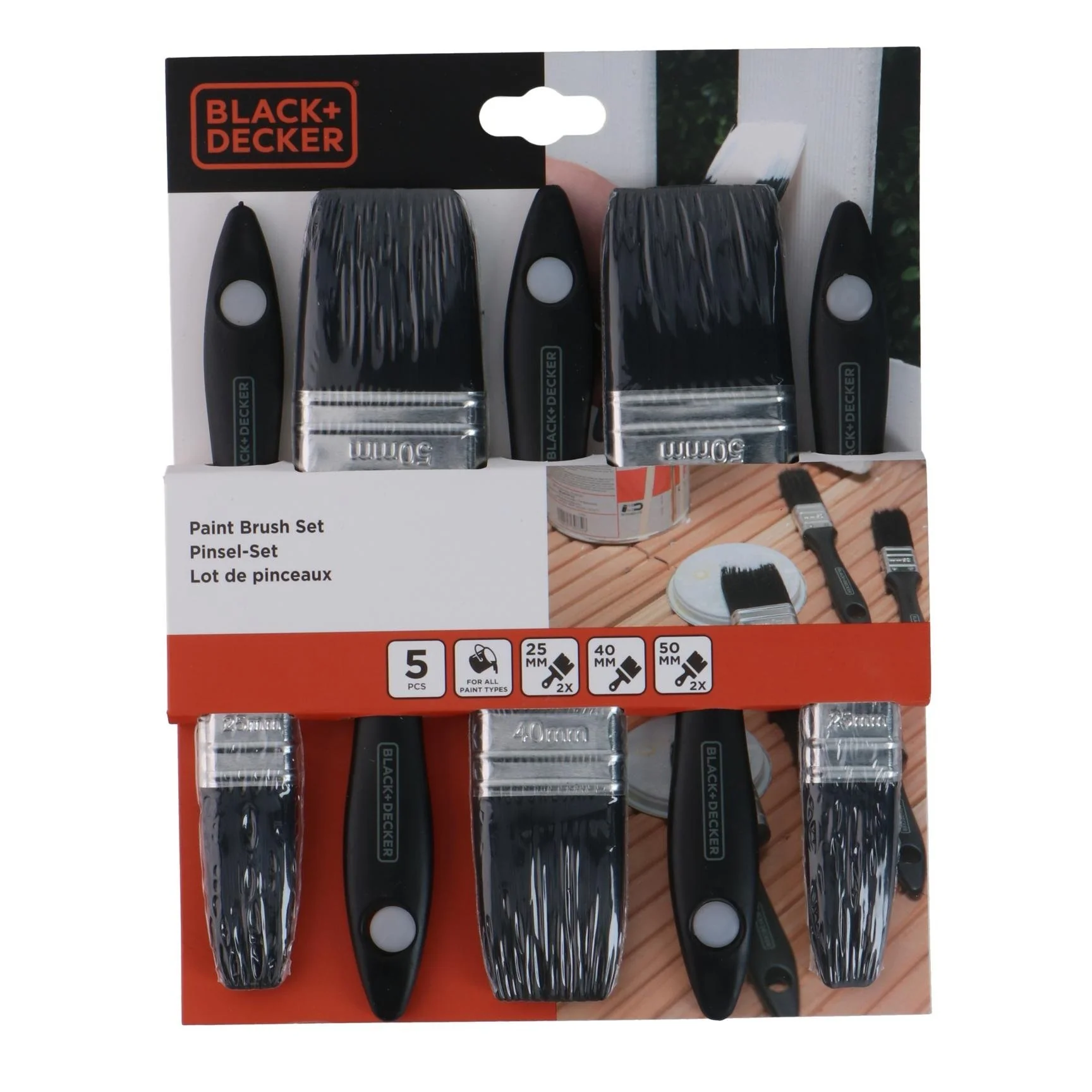 Black+Decker Brush Set 5 pcs