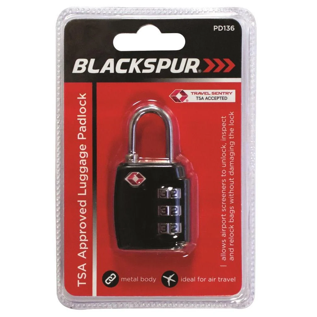 Blackspur Luggage Combination Padlock