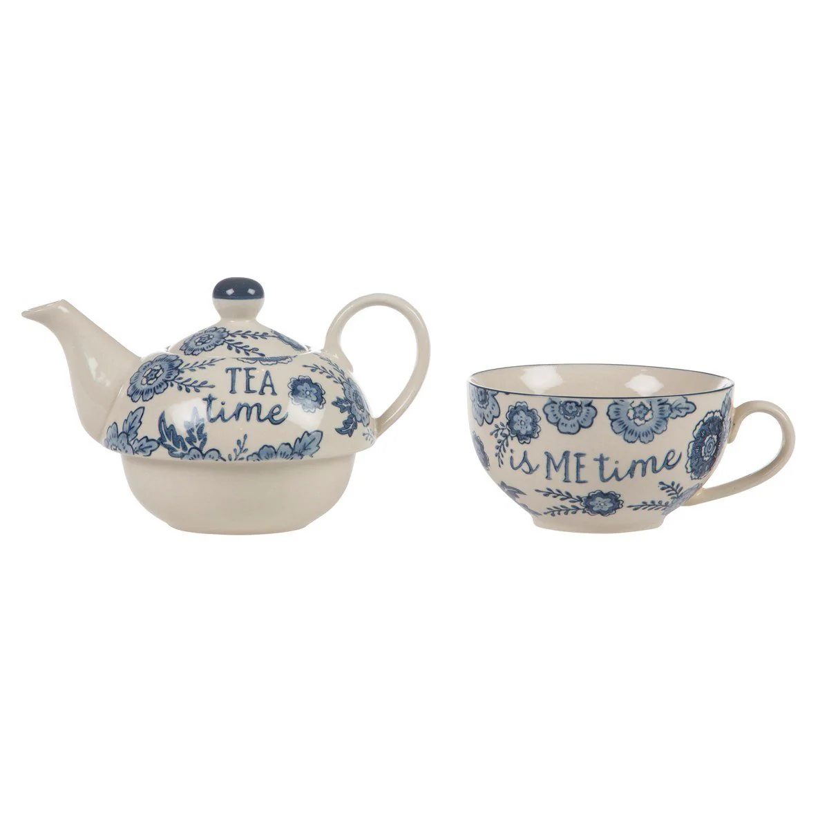 Blue Willow Floral Tea For One - Image 3