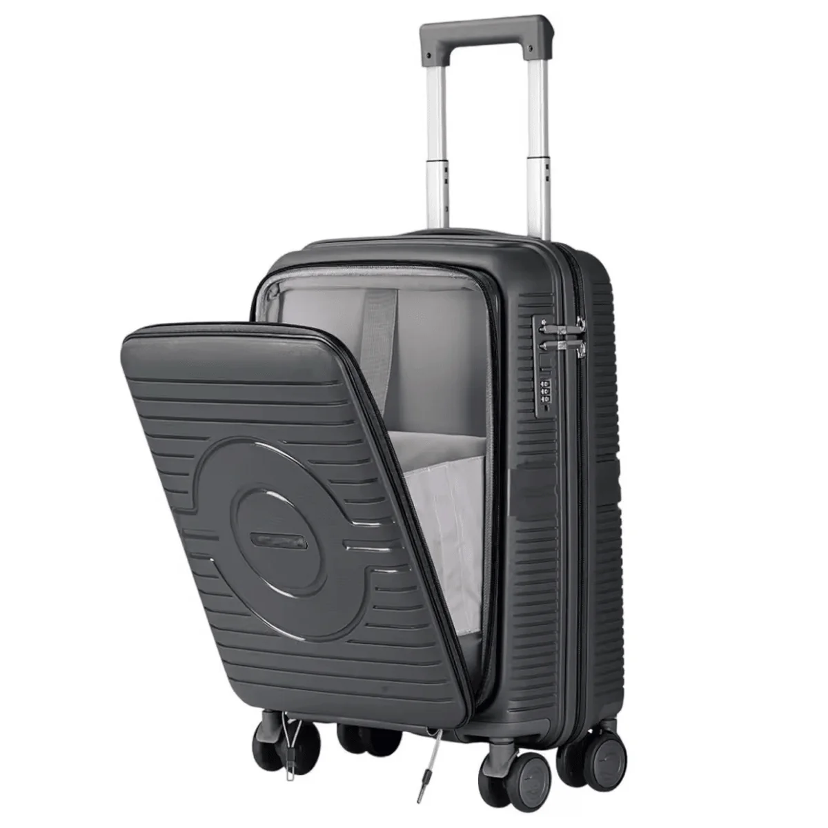 Bordlite Hardshell Suitcase with Laptop Compartment 55 x 37 x 24cm – Black