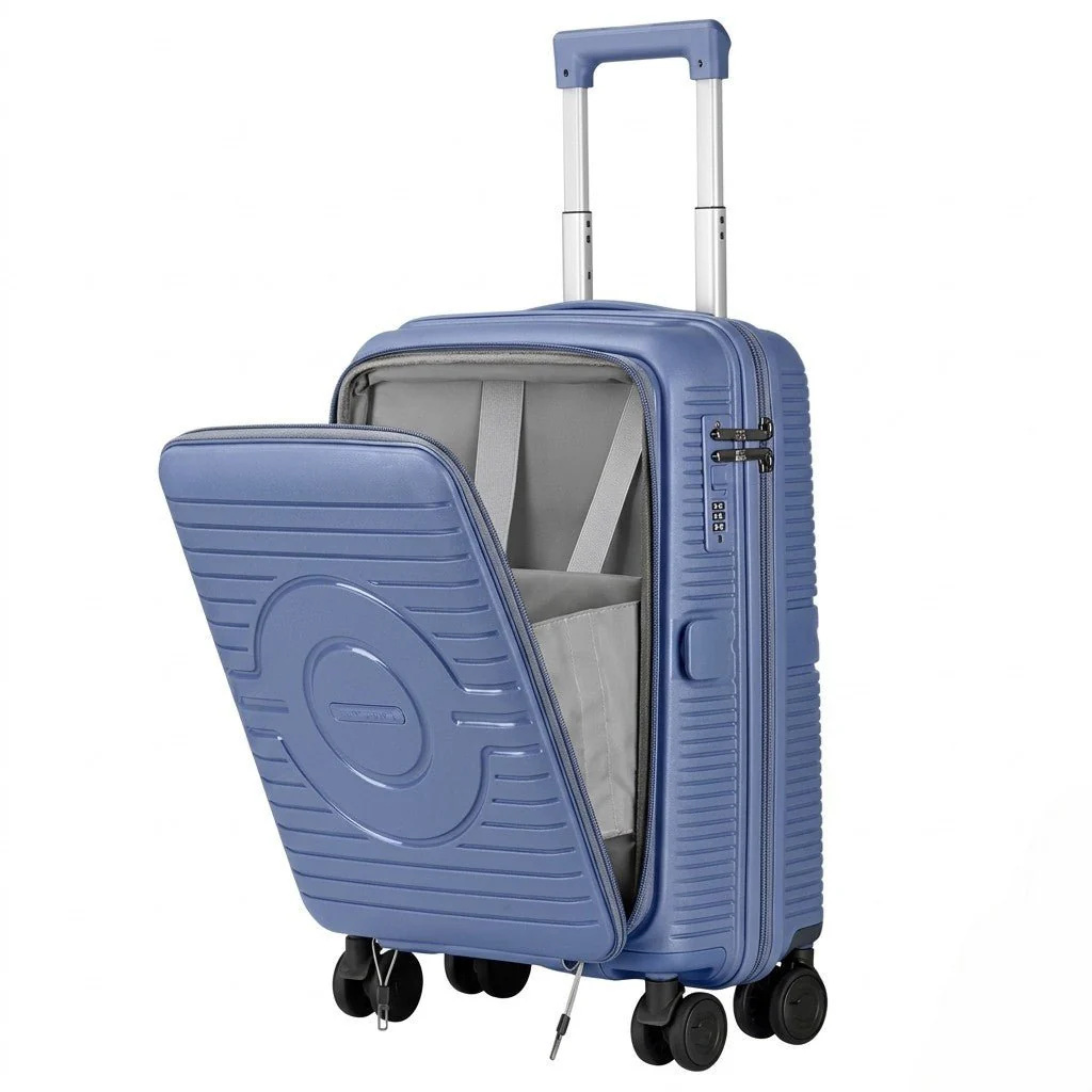 Bordlite Hardshell Suitcase with Laptop Compartment 55 x 37 x 24cm – Blue