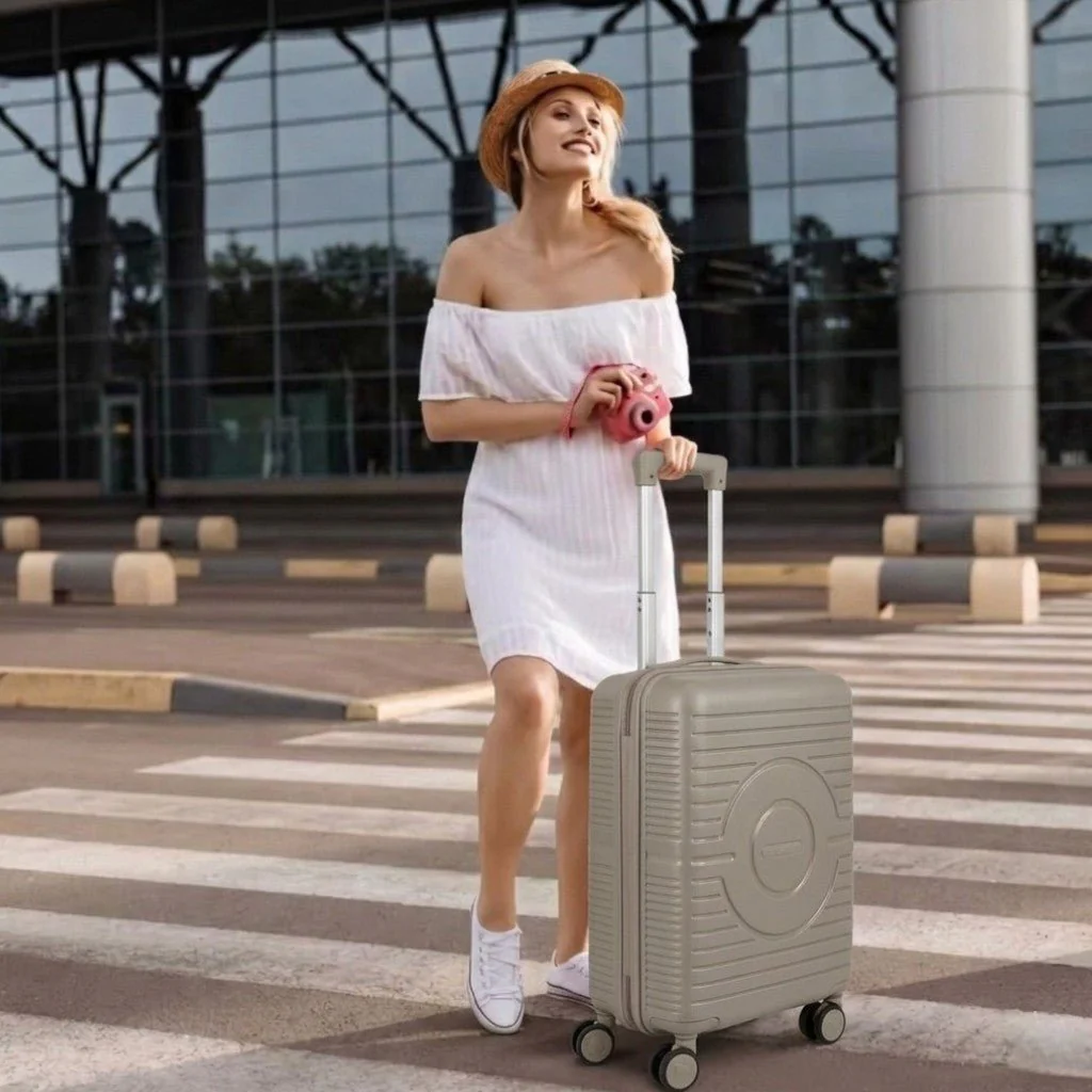 Bordlite Hardshell Suitcase with Laptop Compartment 55 x 37 x 24cm – Stone - Image 2