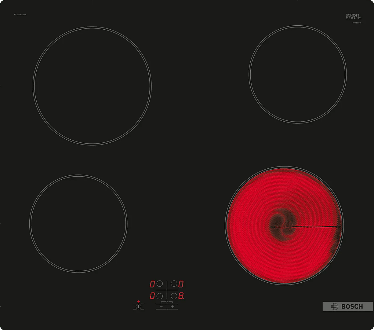 Bosch Series2 60cm Four Zone Electric Hob | PKE61RAA8B