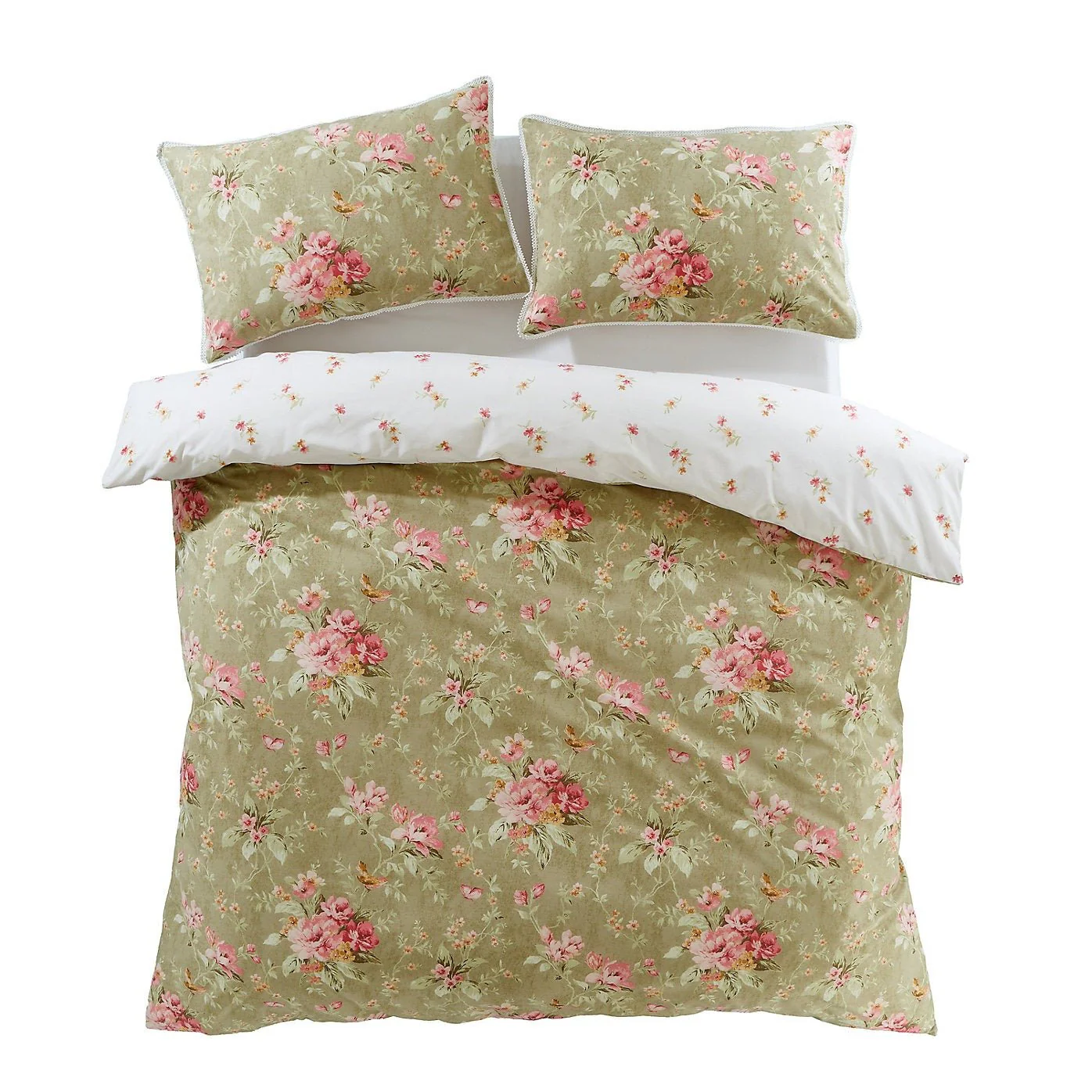Bridgerton by Catherine Lansfield – Penelope Floral Reversible Duvet Set Double - Image 6