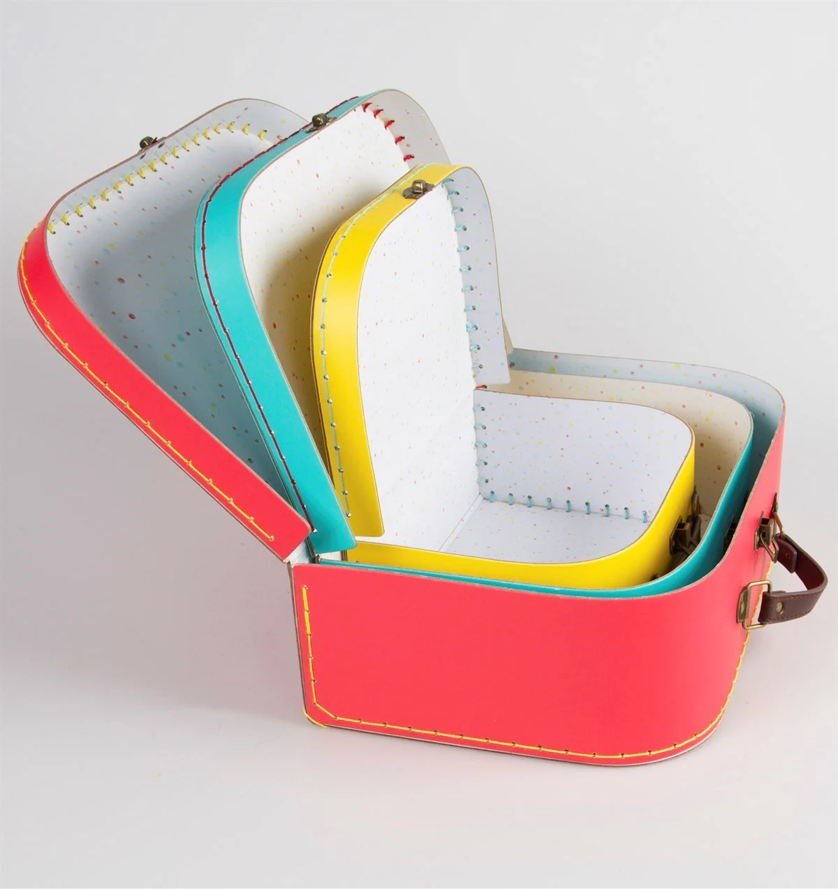 Brights Retro Mini Suitcases - Set Of 3 - Image 2
