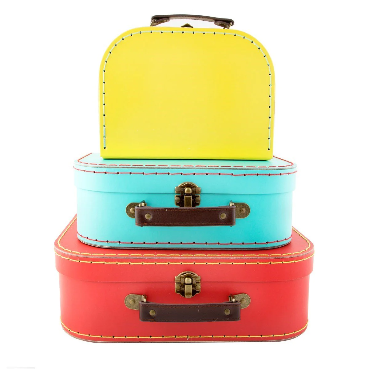 Brights Retro Mini Suitcases - Set Of 3 - Image 3