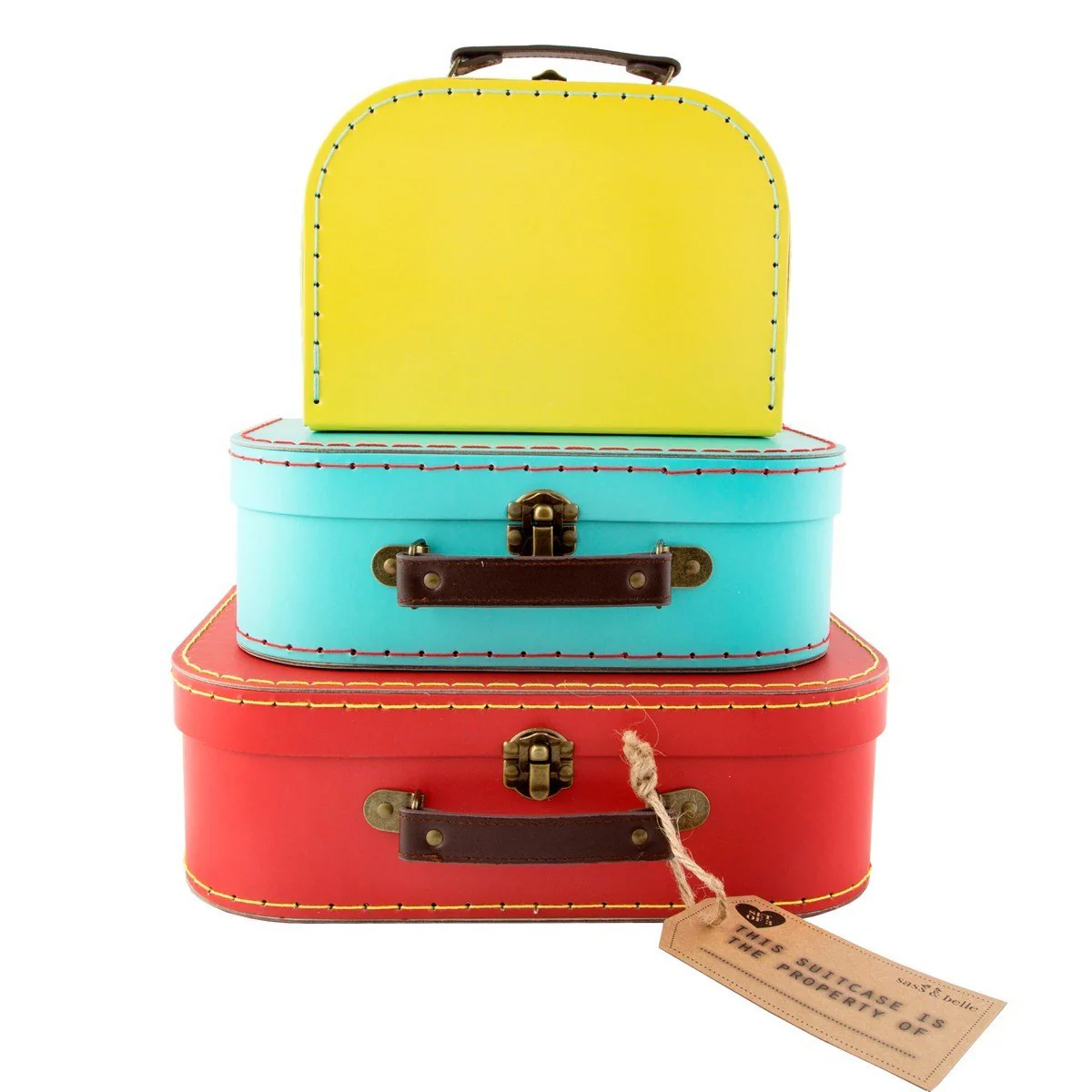 Brights Retro Mini Suitcases - Set Of 3 - Image 4