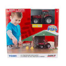 Britains 1:32 Farm Building Set With Case Tractor