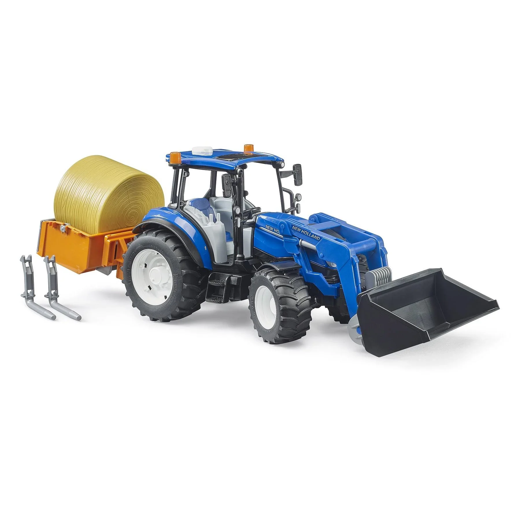 Bruder New Holland T5.120 With Front Loader & Transport Box