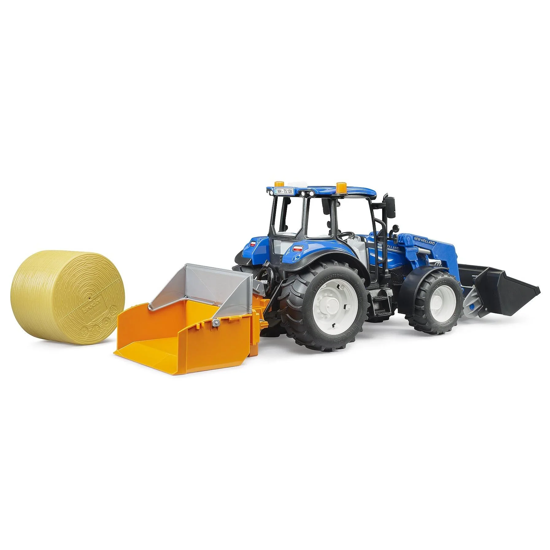 Bruder New Holland T5.120 With Front Loader & Transport Box - Image 2