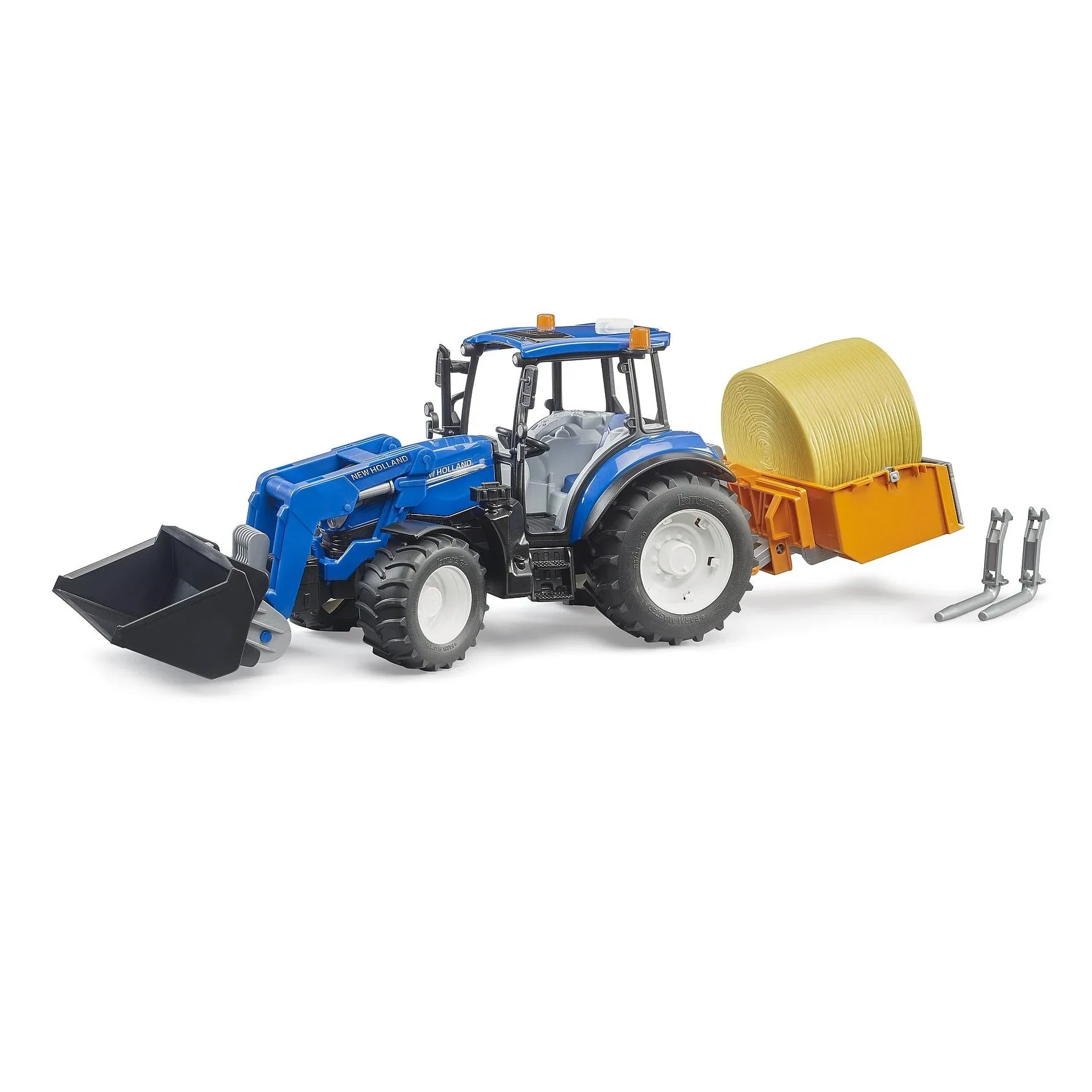 Bruder New Holland T5.120 With Front Loader & Transport Box - Image 4