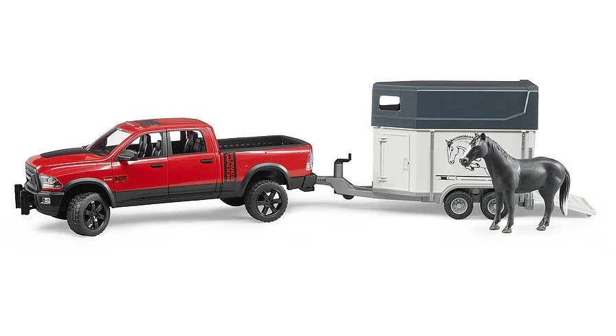 Bruder Wagon With Horse Trailer & 1 Horse