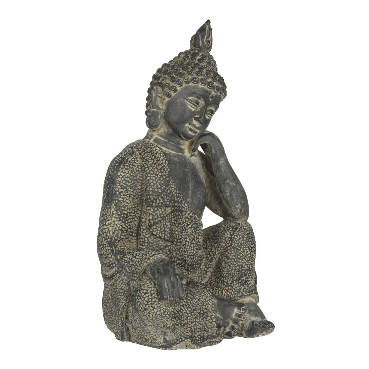 Buddha Statue Matte Black 45cm - Image 2