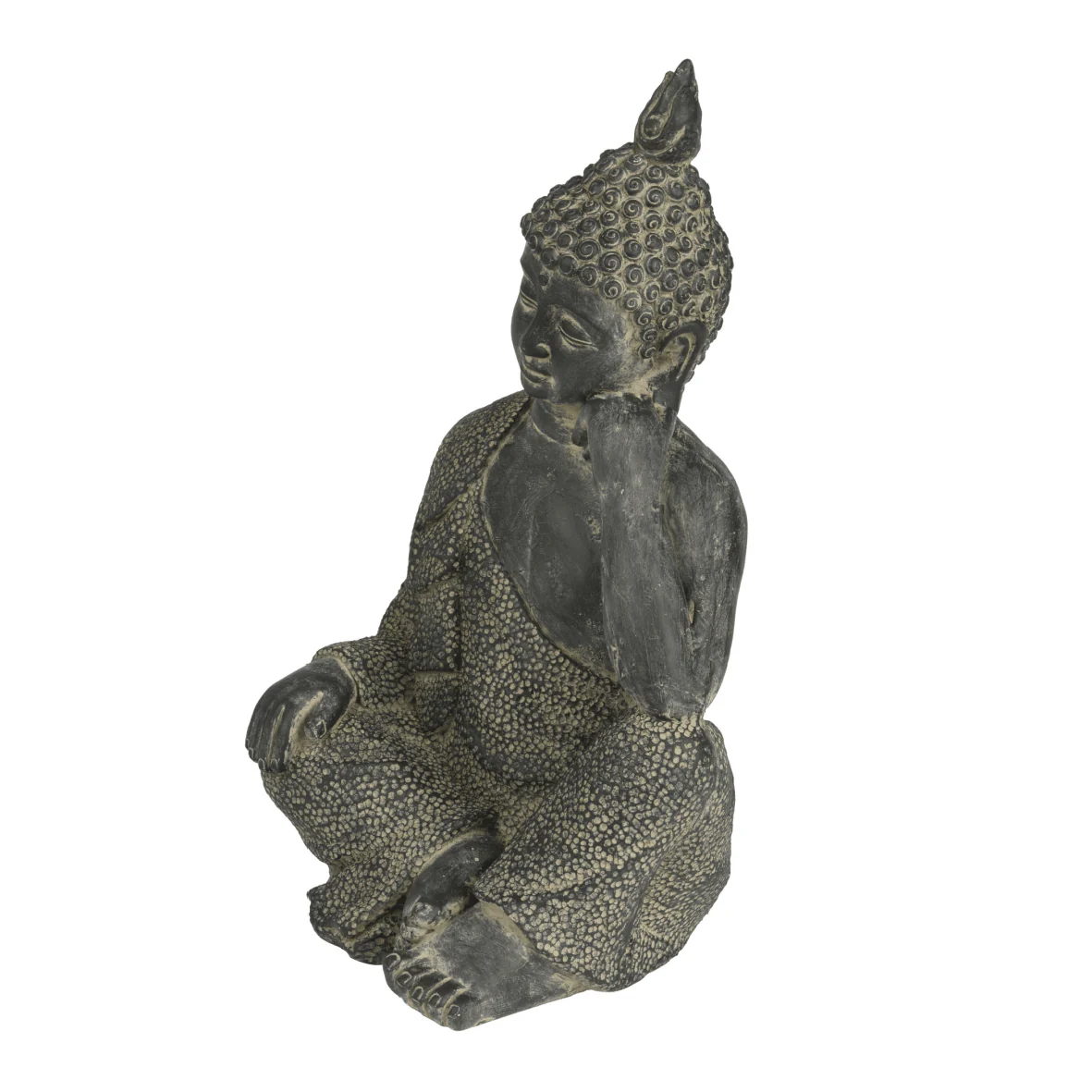 Buddha Statue Matte Black 45cm - Image 3