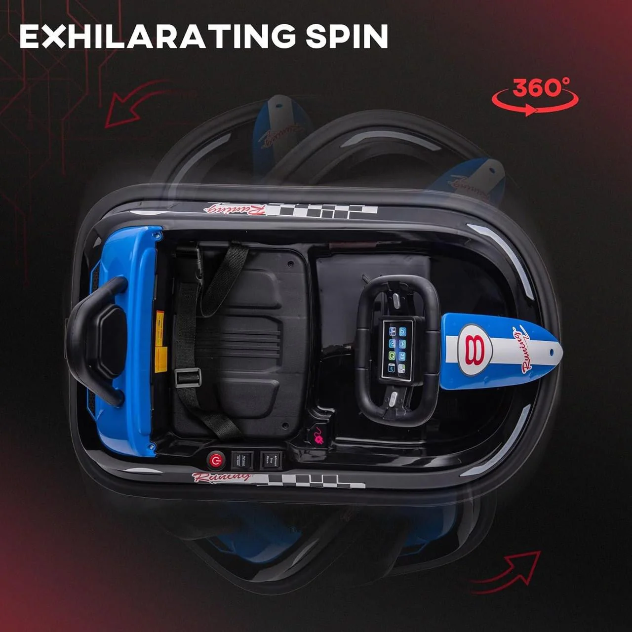 BumperBoo 6V Bumper Car - Blue - Image 4