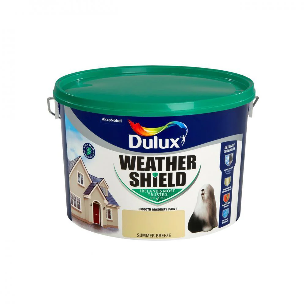 BUTTERMILK Dulux Weathershield Masonry Paint Colours - 10 Litre - Image 2
