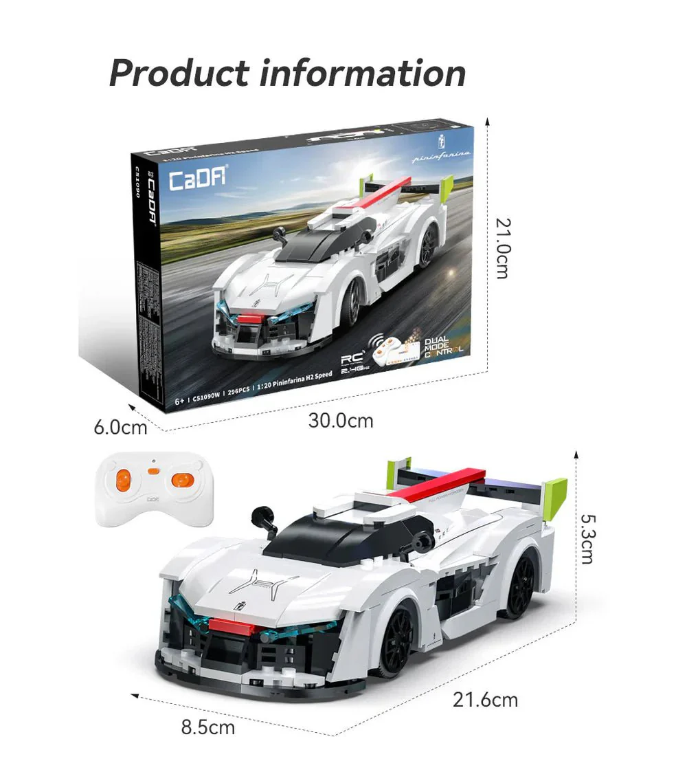 CaDa Pininfarina H2 Speed Radio Controlled Construction Set - Image 4