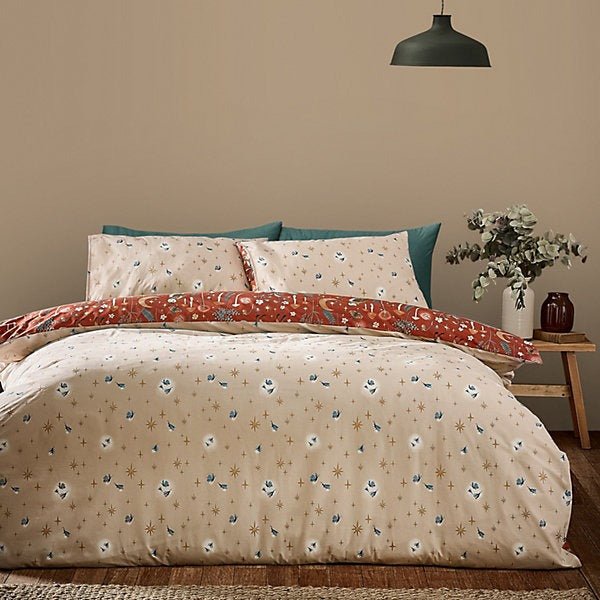 Catherine Lansfield Burnt Orange Enchanted Twilight Animals Duvet Cover Set – Double - Image 2