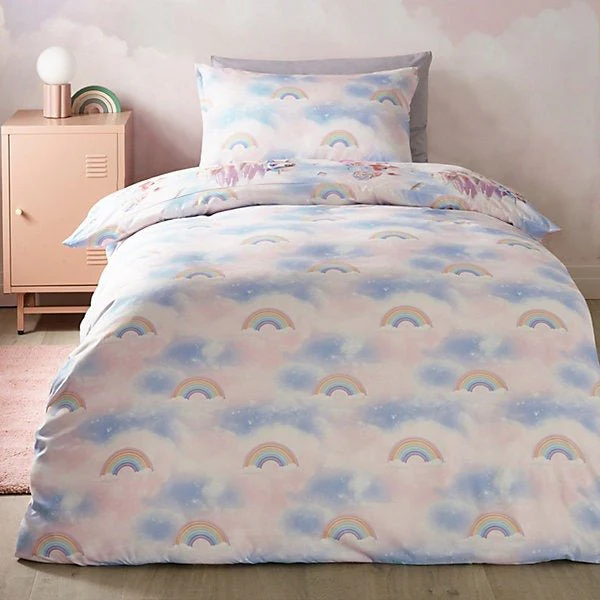 Catherine Lansfield Candy Pink Unicorn So Soft Reversible Duvet Cover Set – Double - Image 2