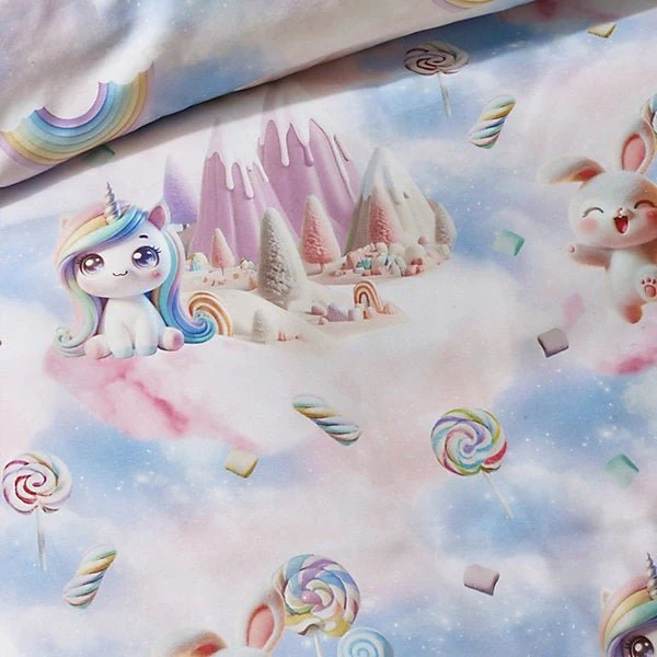Catherine Lansfield Candy Pink Unicorn So Soft Reversible Duvet Cover Set – Single - Image 4