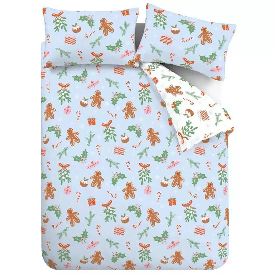 Catherine Lansfield Christmas Gingerbread Duvet Cover Set Single - Image 4