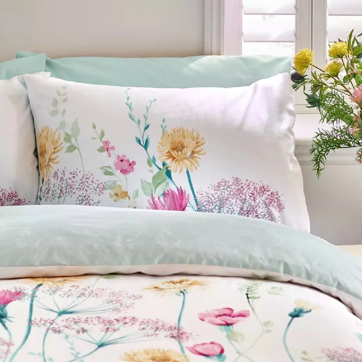 Catherine Lansfield Meadowsweet Floral Duvet Cover Set – Superking - Image 3