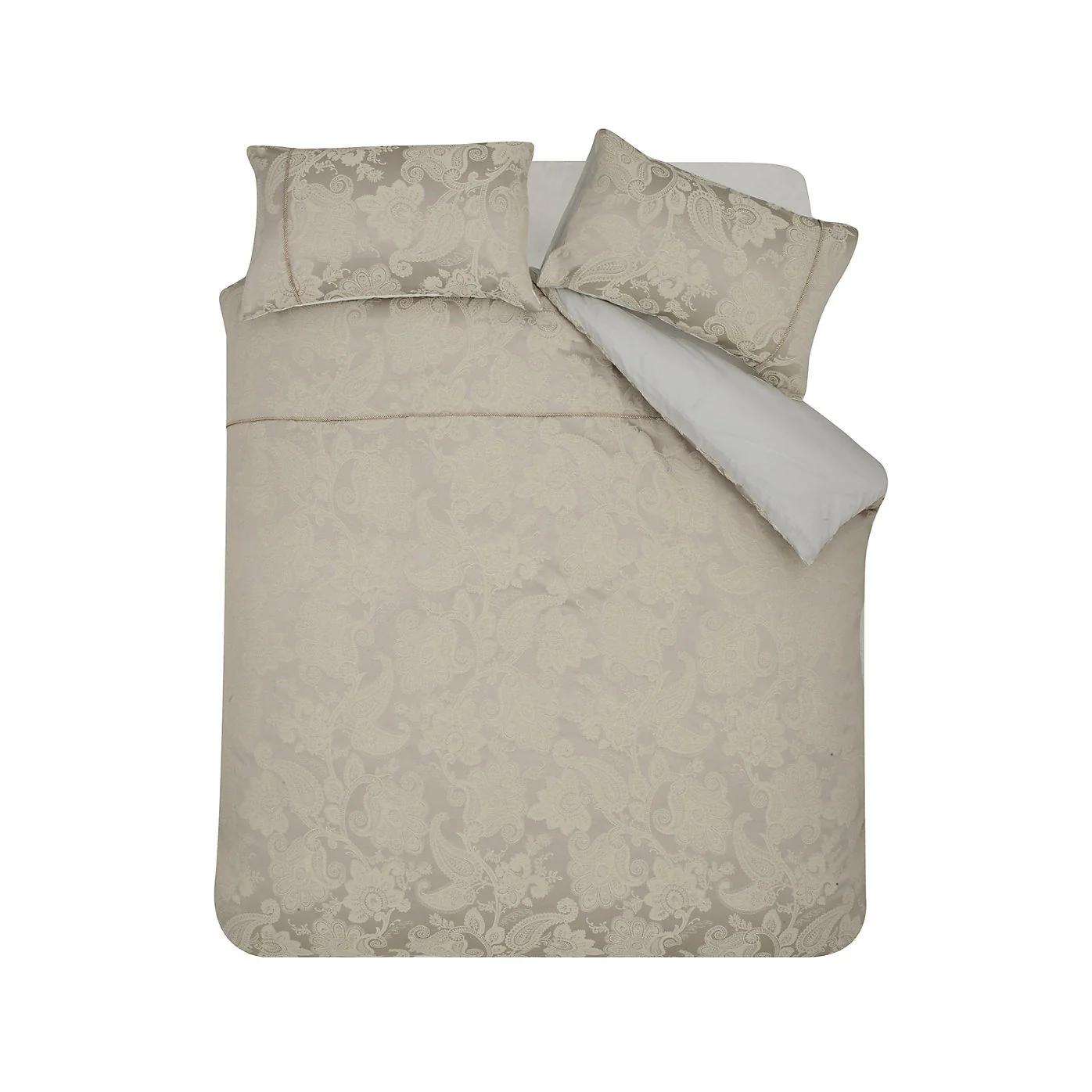 Catherine Lansfield Opulent Jacquard Duvet Set Champagne Gold - Superking - Image 4
