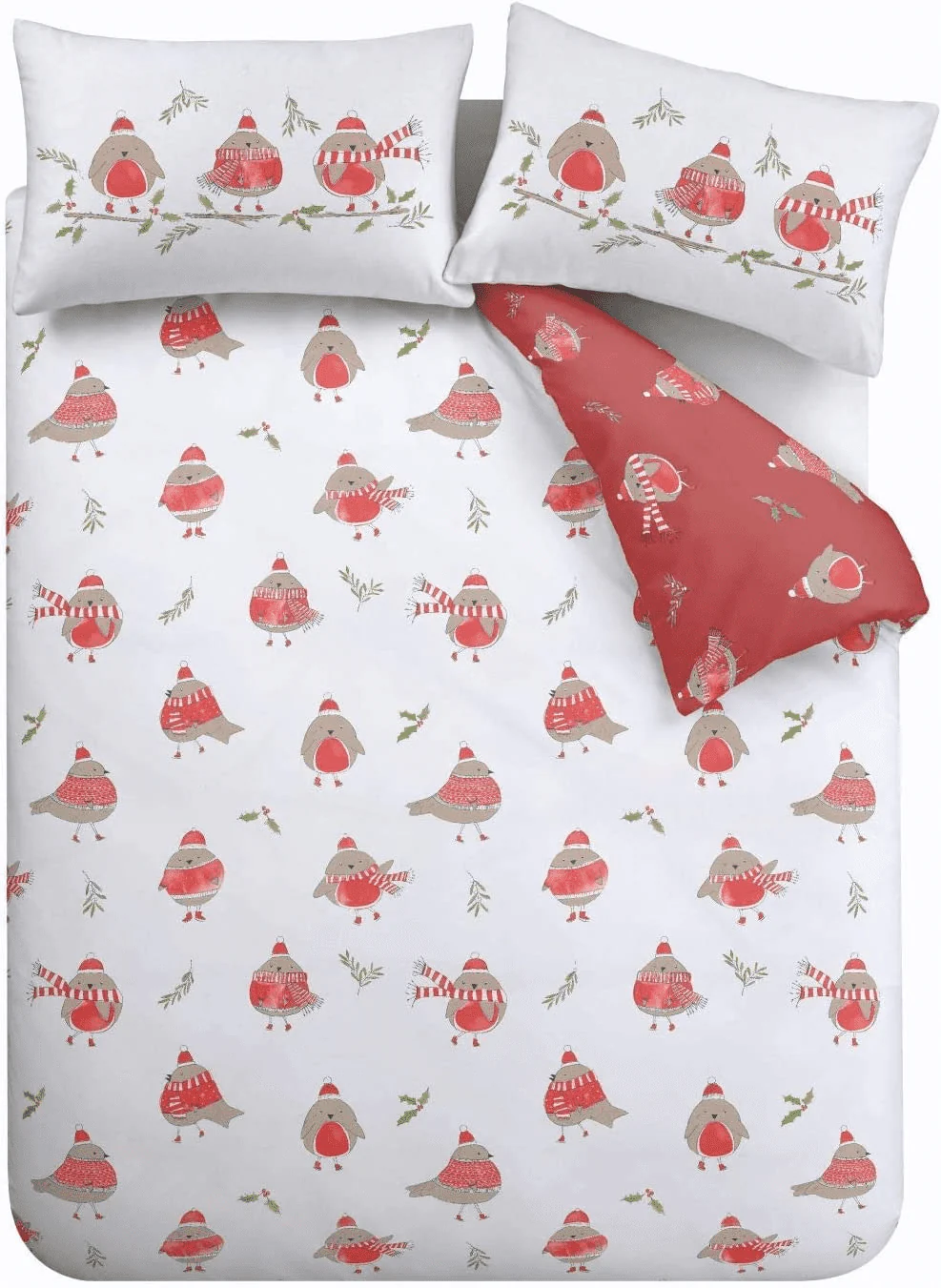 Catherine Lansfield Robins Duvet Cover Set Kingsize - Image 2