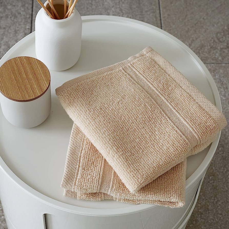 Catherine Lansfield Zero Twist Face Cloth Natural 2pk