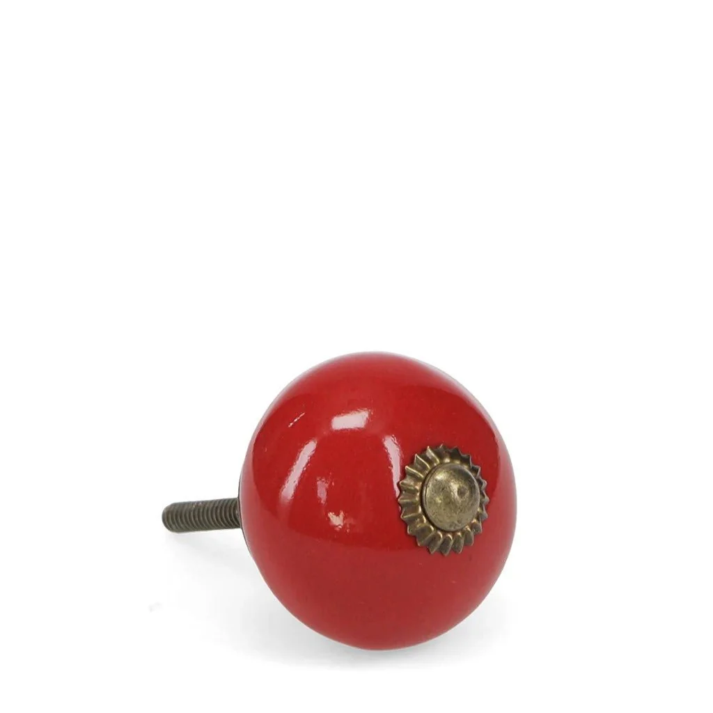 Ceramic Drawer Knob – Red