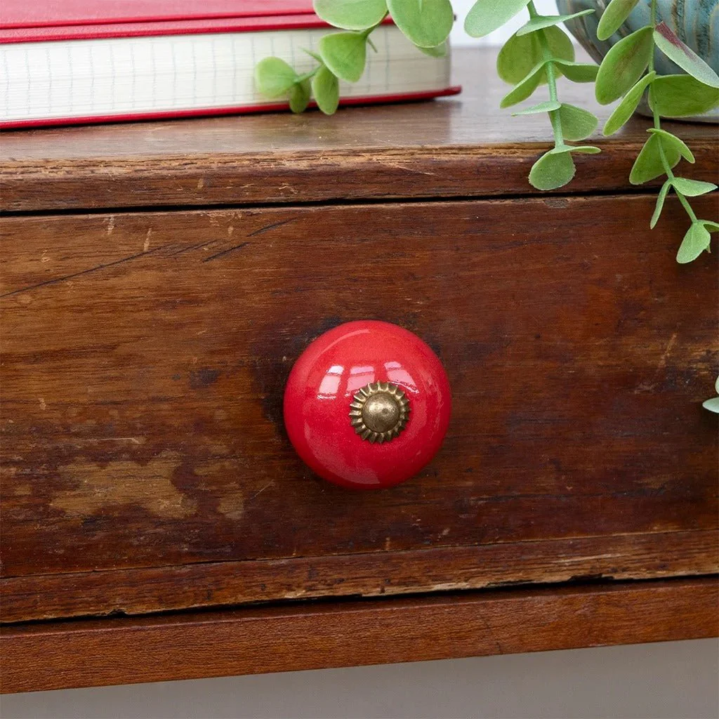 Ceramic Drawer Knob – Red - Image 2