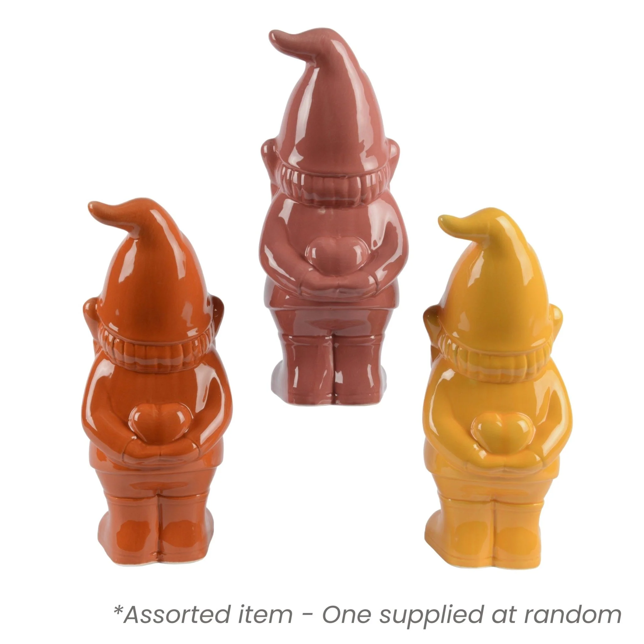 Ceramic Gnome with Shiny Heart Assorted - One Supplied* - Image 2