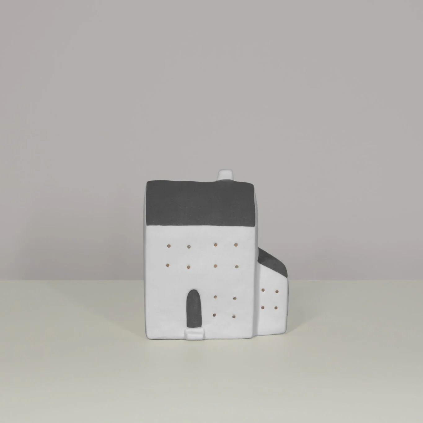 Ceramic LED House with Grey Roof 14cm - Image 2