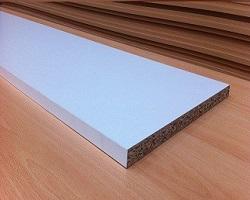 Chipboard White Veneered Panel 2400X600Mm