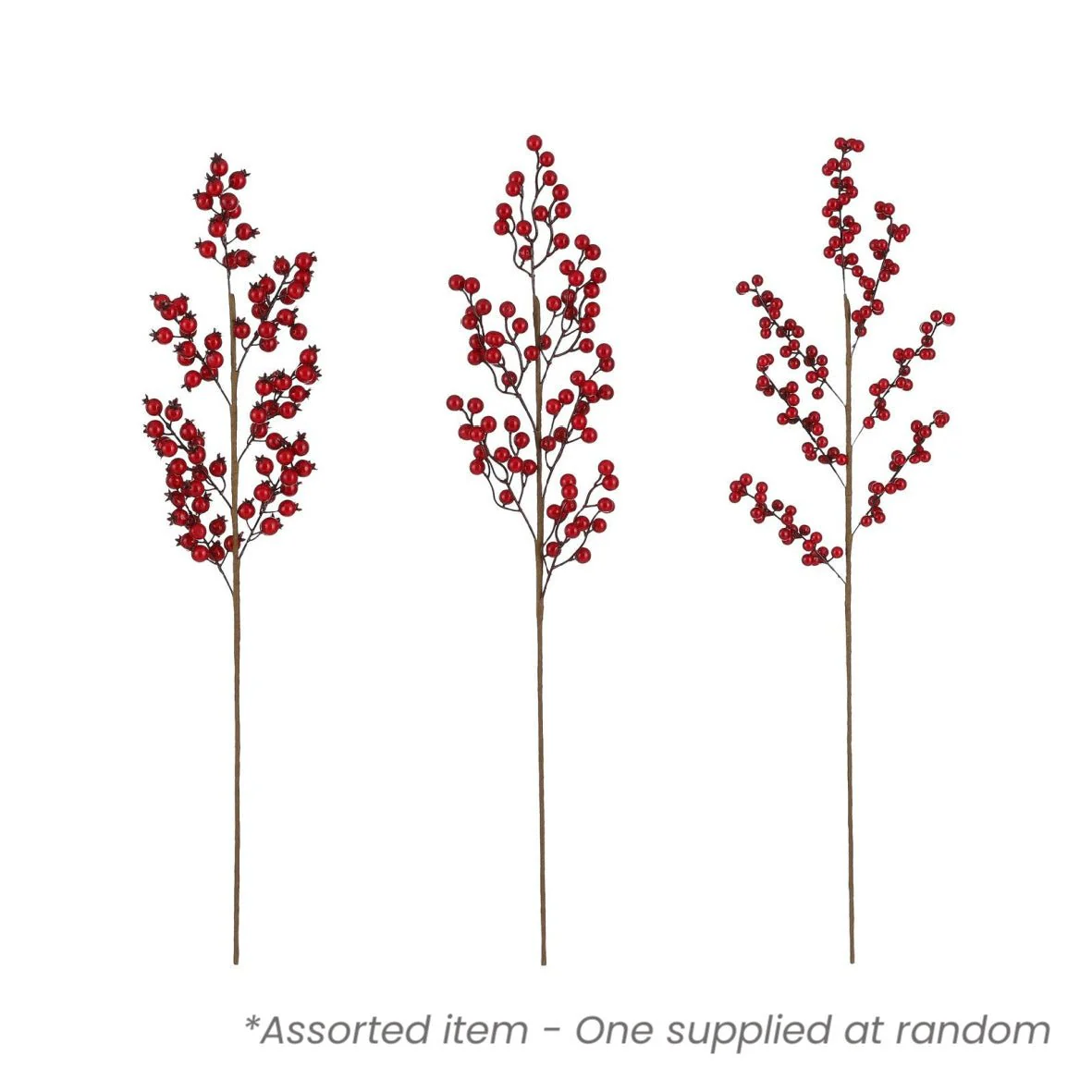 Christmas Berry Spray Red Assorted - One Supplied*