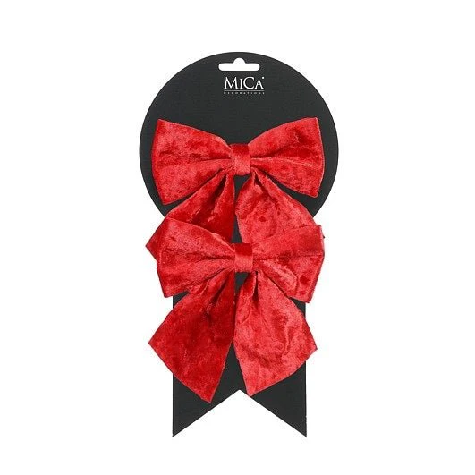 Christmas Bow Red 12 x 13cm - 2pcs