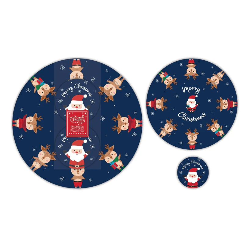 Christmas Cute Christmas 4 Placemats & 4 Coasters