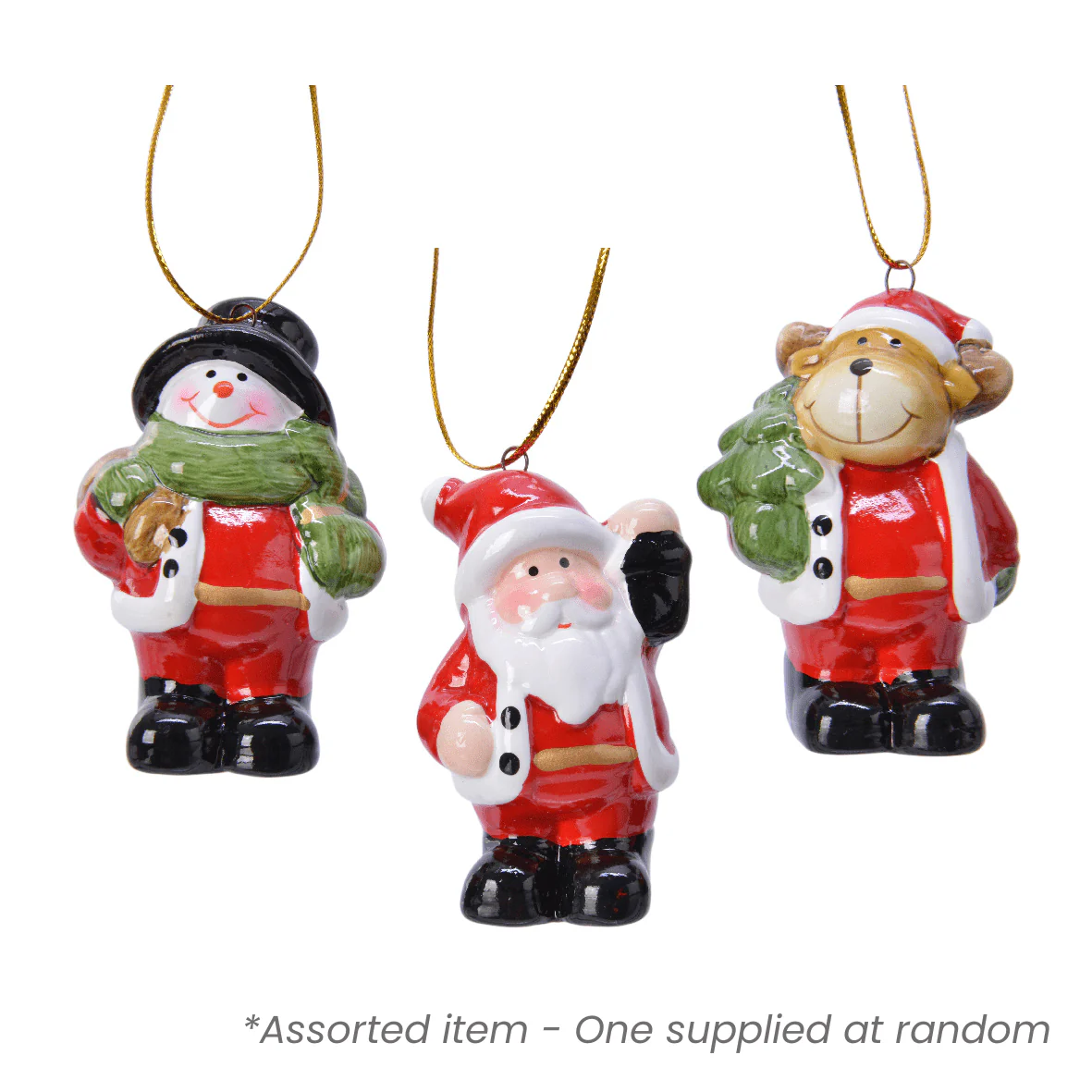 Christmas Figures Terracotta Glaze Assorted - One Supplied*