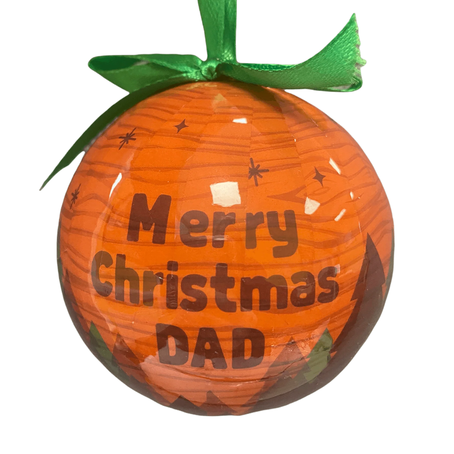 Christmas Sentiment Bauble - "Merry Christmas Dad"