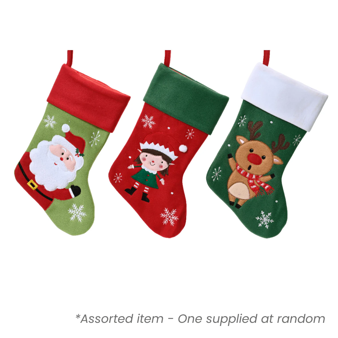 Christmas Stocking Snowflakes Assorted - One Supplied*