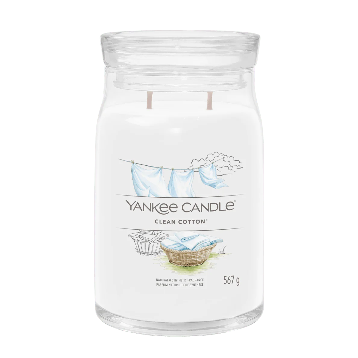 Clean Cotton Signature Large Jar Yankee Candle 567g