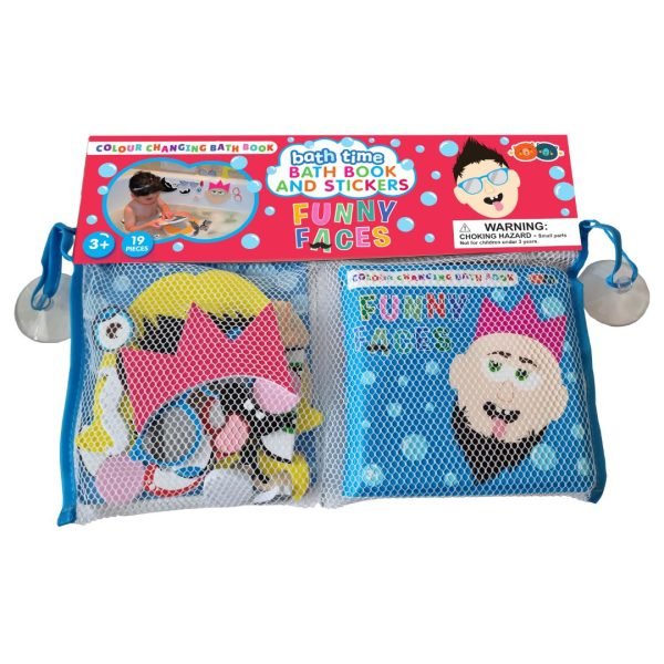 Colour Changing Bath Book & Stickers – Funny Faces