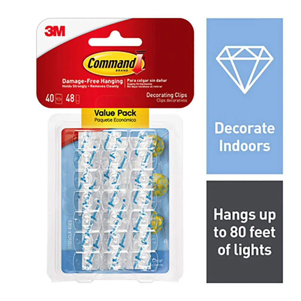 Command Clear Decorating Clips Value Pack 3M17026Clrvalue