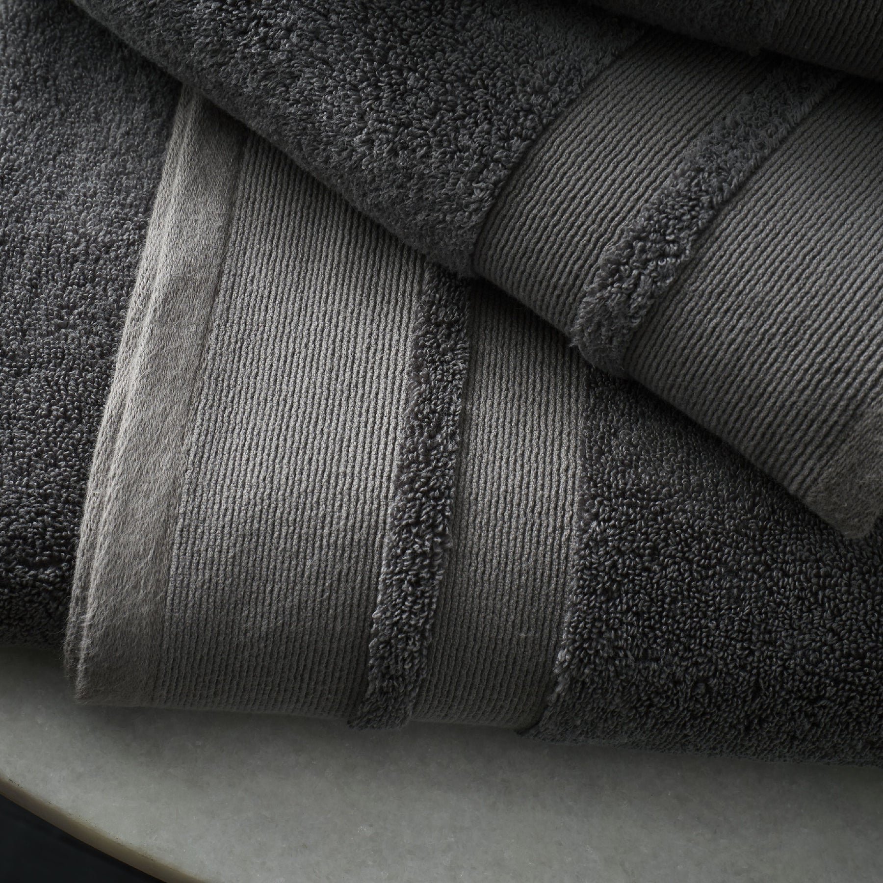Content By Terence Conran Zero Twist Grey Cotton Modal Bath Sheet - Image 2