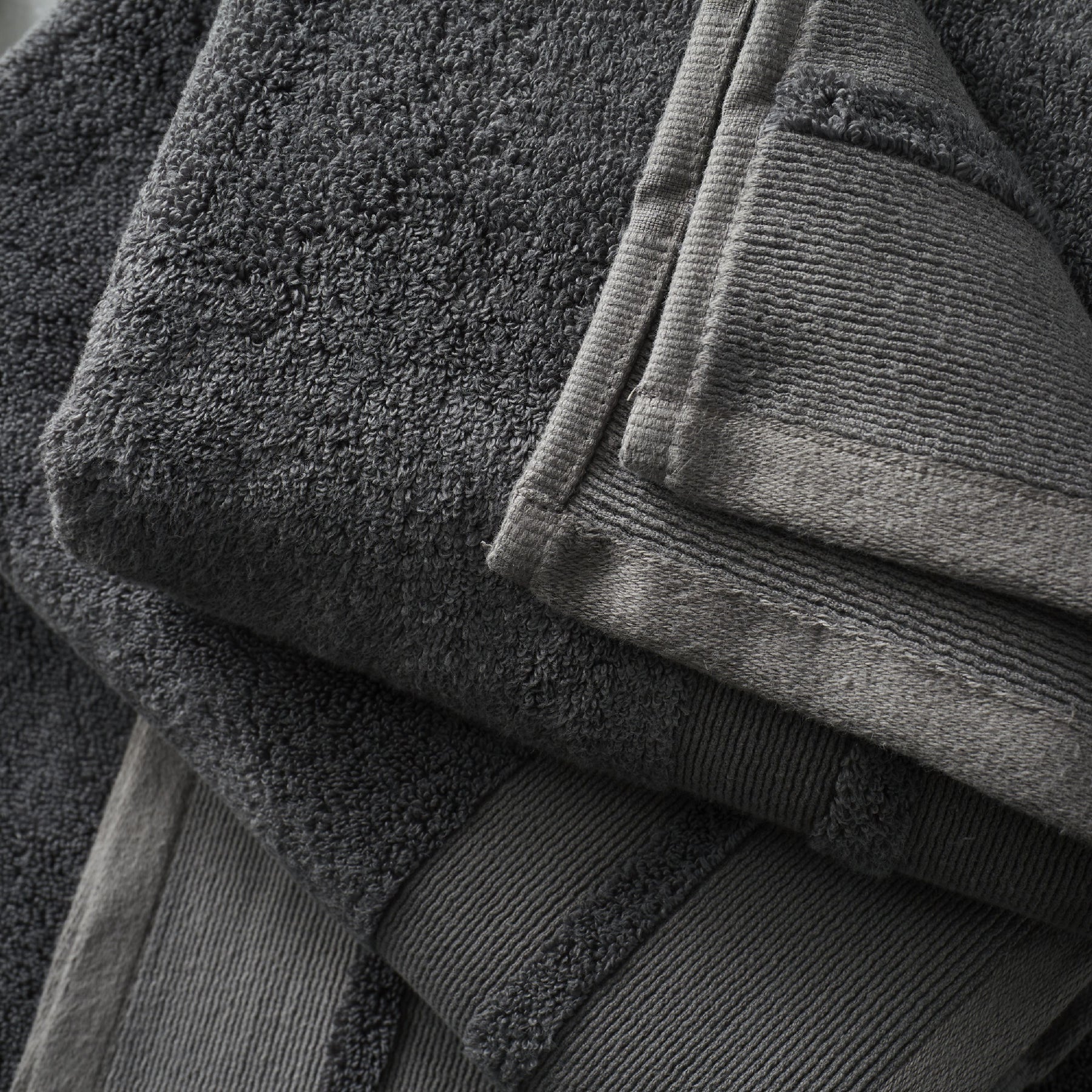 Content By Terence Conran Zero Twist Grey Cotton Modal Hand Towel - Image 2