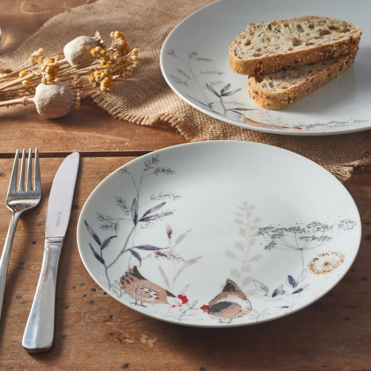 Country Hens Side Plate 20.5cm - Image 2