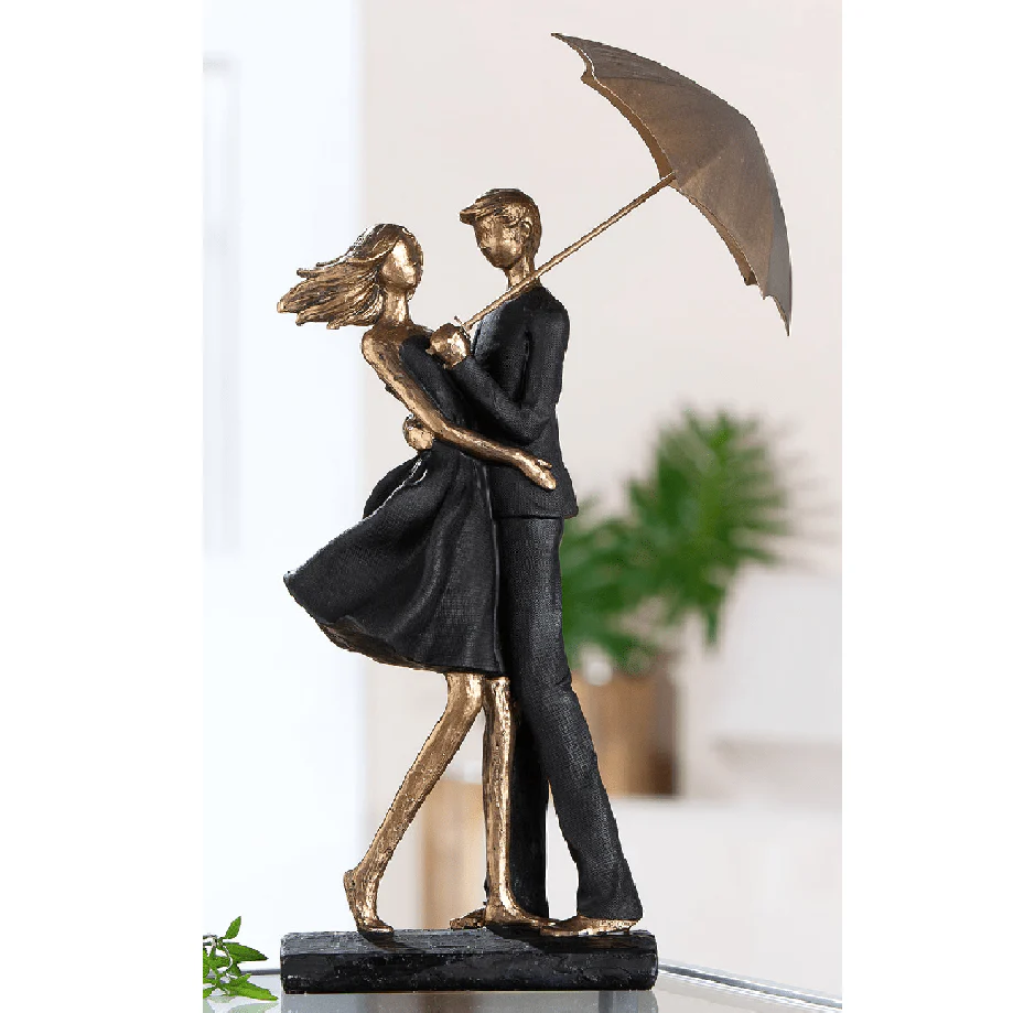 Couple Dancing in the Rain Figure 36.5cm - Image 3
