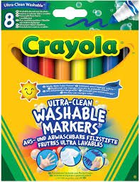 Crayola Pk8 Ultra Clean Washable Broad Markers