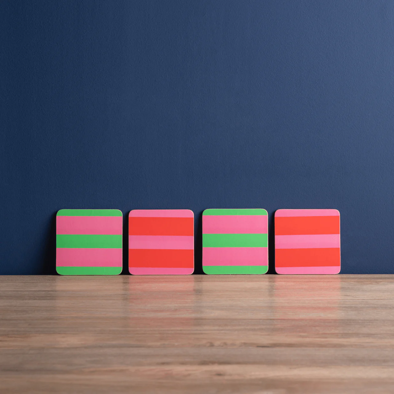 Creative Tops Stripe Print Pack of 4 Premium Coasters - Image 3