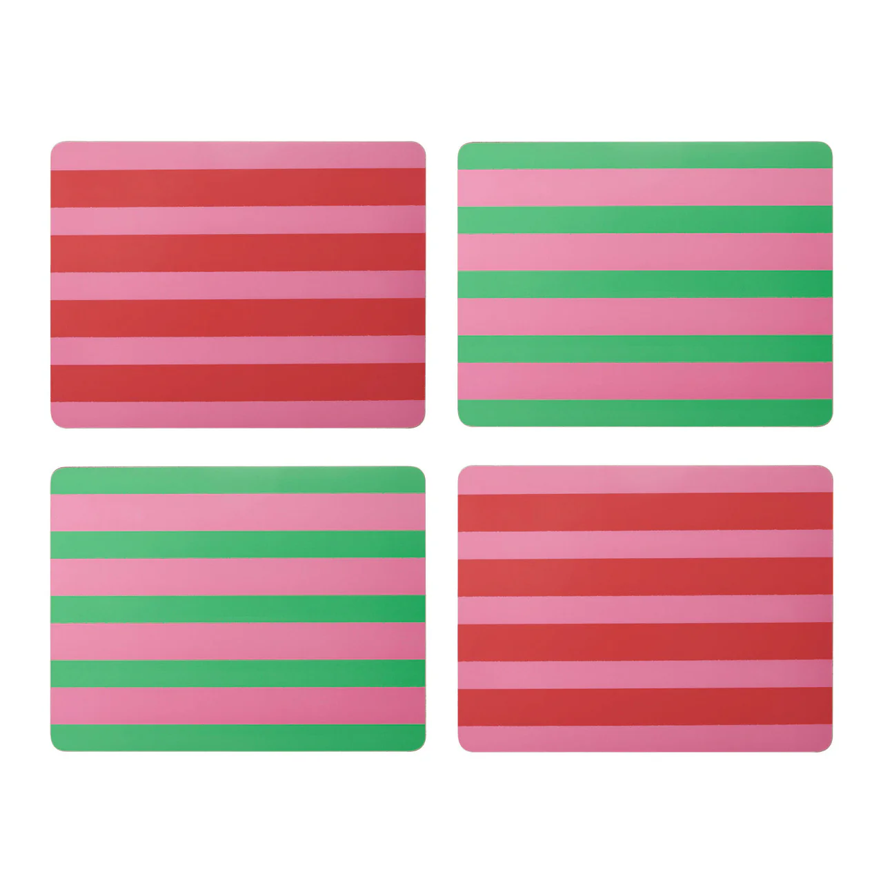 Creative Tops Stripe Print Pack of 4 Premium Placemats - Image 2